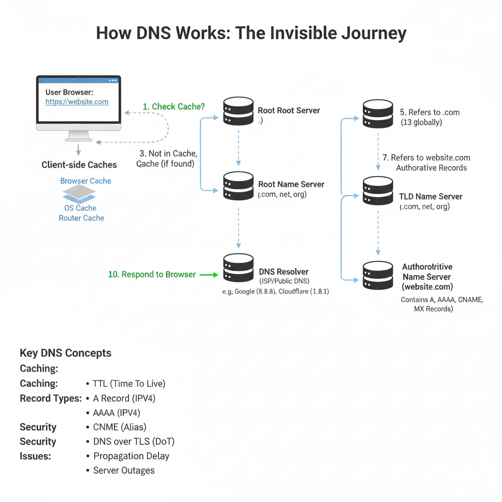 How DNS Works: A Complete Guide for Developers and DevOps Engineers